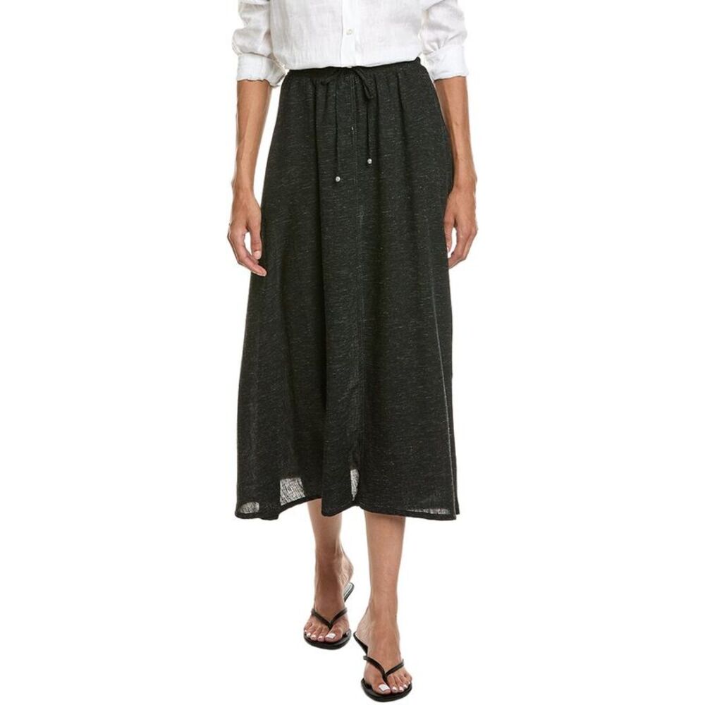 Max Studio Womens Drawstring Maxi Skirt, Black